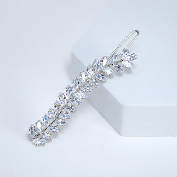 Dainty Fallen Leaves CZ Hair Clip, Bridal Hair Accessories, Bridesmaid Gift, Wedding Hair Accessory, Bridal Peach Hair Clip